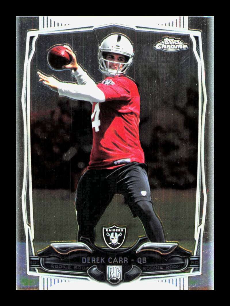 Load image into Gallery viewer, 2014 Topps Chrome Derek Carr #115 Rookie RC Oakland Raiders  Image 1
