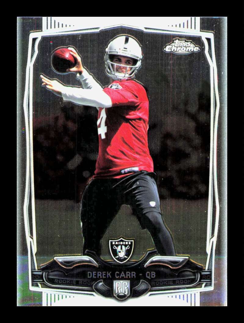 Load image into Gallery viewer, 2014 Topps Chrome Derek Carr #115 Rookie RC Oakland Raiders  Image 1
