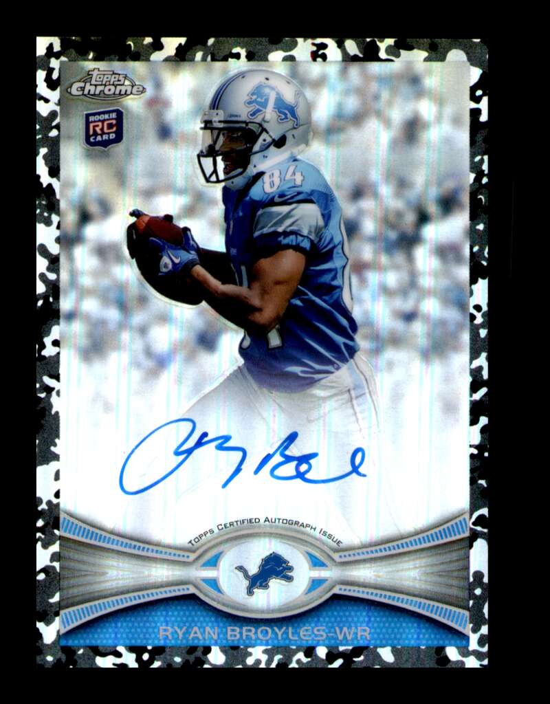 Load image into Gallery viewer, 2012 Topps Chrome Military Refractor Auto Ryan Broyles #186 Rookie RC /105 Detroit Lions  Image 1
