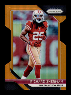 2018 Panini Prizm Orange Prizm Die Cut Richard Sherman 