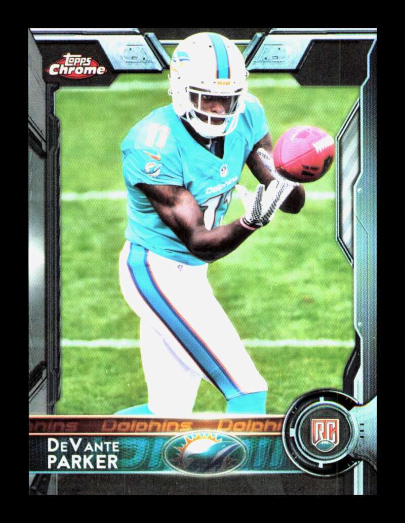 Load image into Gallery viewer, 2015 Topps Chrome Black Refractor DeVante Parker #103 Rookie RC /299 Miami Dolphins  Image 1
