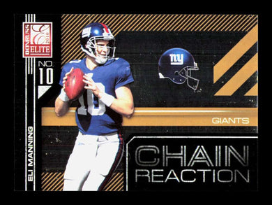 2010 Donruss Elite Chain Reaction Gold Eli Manning 