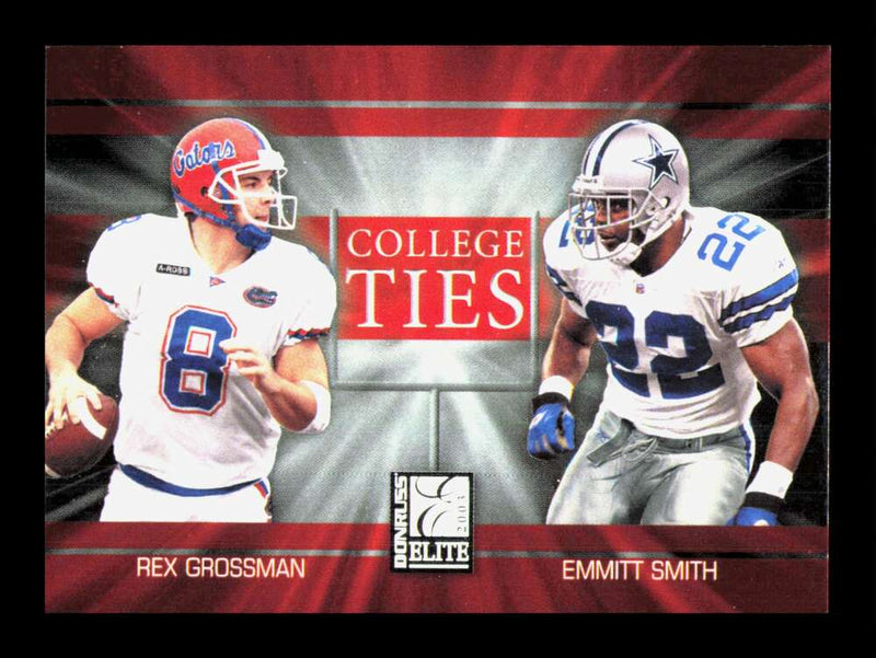 Load image into Gallery viewer, 2003 Donruss Elite College Ties Emmitt Smith Rex Grossman #CT-9 SP /2000  Image 1
