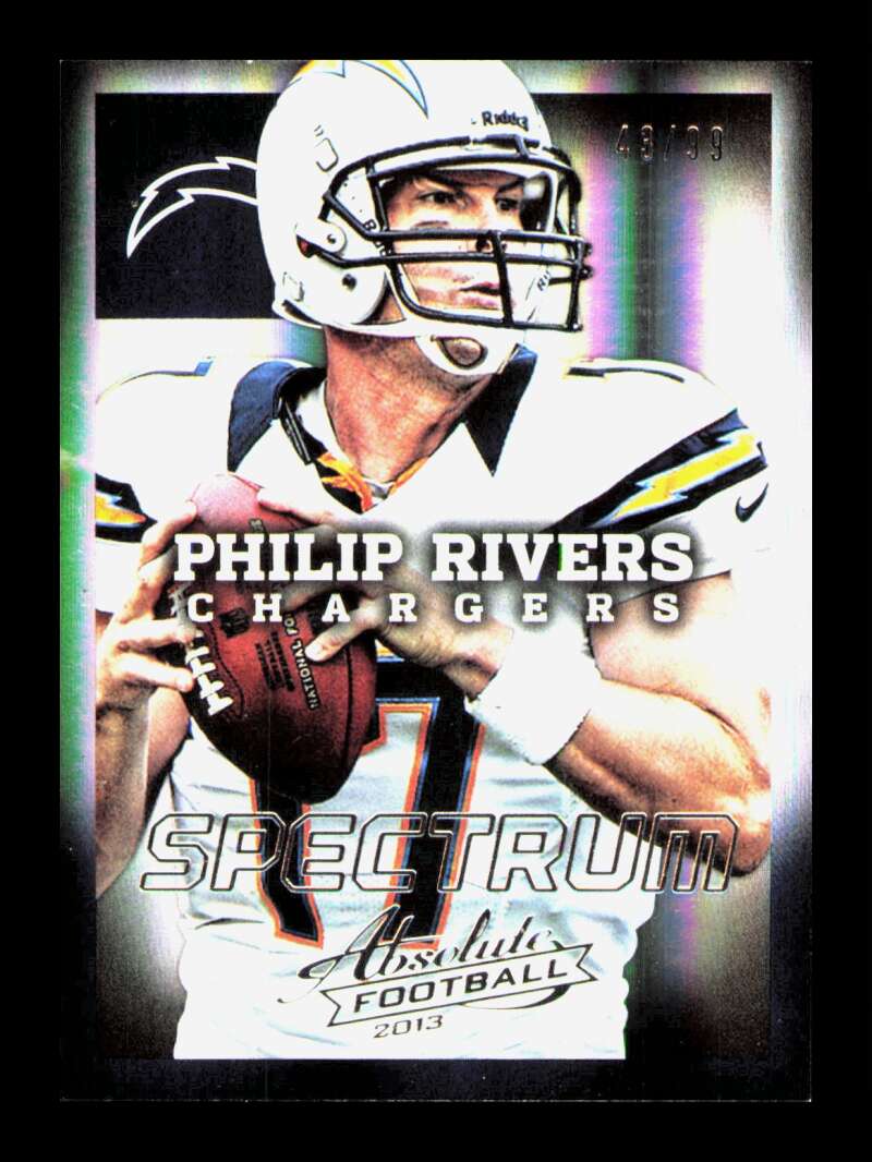 Load image into Gallery viewer, 2013 Panini Absolute Spectrum Silver Philip Rivers #79 SP /99 San Diego Chargers  Image 1
