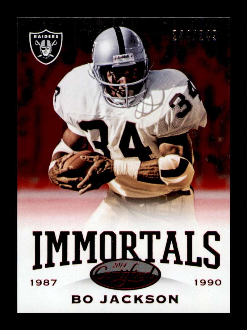 Load image into Gallery viewer, 2014 Panini Certified Immortals Red Bo Jackson #177 SP /249 Los Angeles Raiders  Image 1
