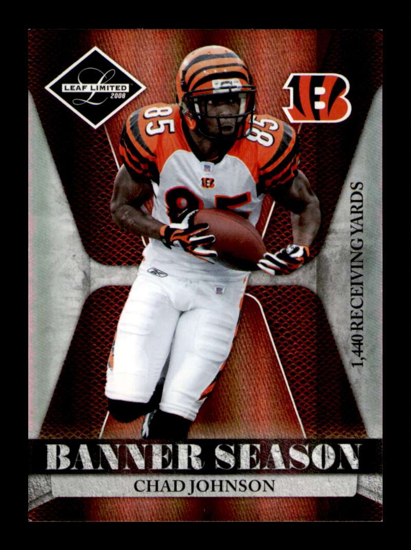 Load image into Gallery viewer, 2008 Leaf Limited Banner Season Holofoil Chad Johnson #BSM-10 SP /100 Cincinnati Bengals  Image 1
