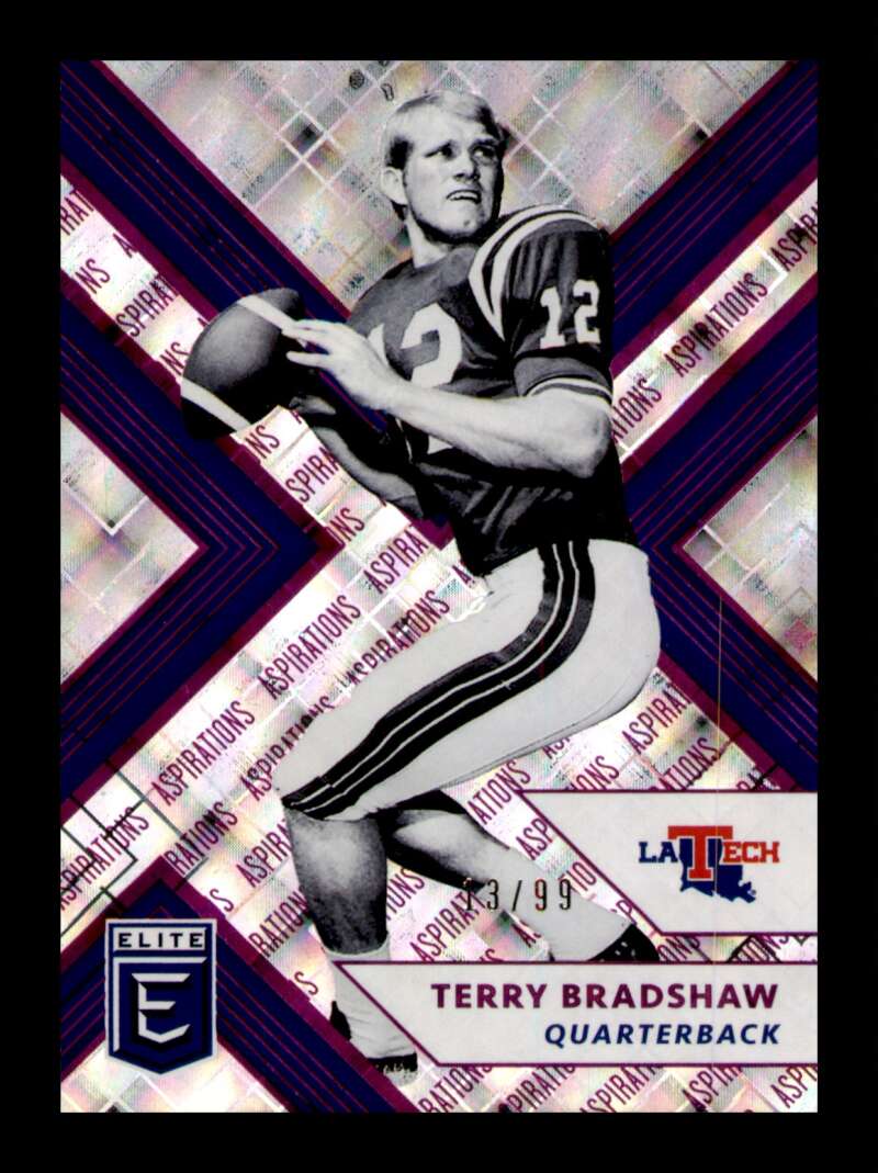 Load image into Gallery viewer, 2018 Elite Draft Aspirations Purple Terry Bradshaw #91 SP /99 Louisiana Tech Bulldogs  Image 1
