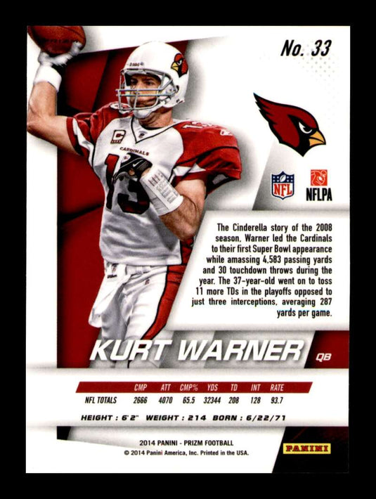 2014 Panini Prizm Purple Prizm Kurt Warner 