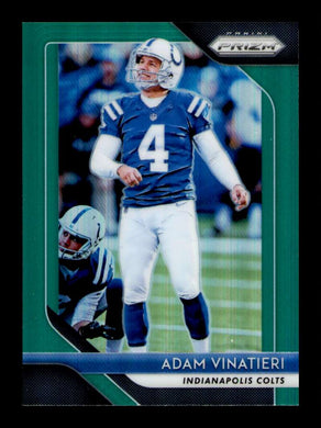 2018 Panini Prizm Green Prizm Adam Vinatieri 