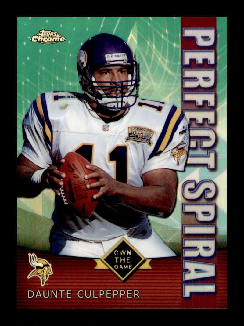 Load image into Gallery viewer, 2001 Topps Chrome Own the Game Refractor Daunte Culpepper #PS4 Minnesota Vikings  Image 1
