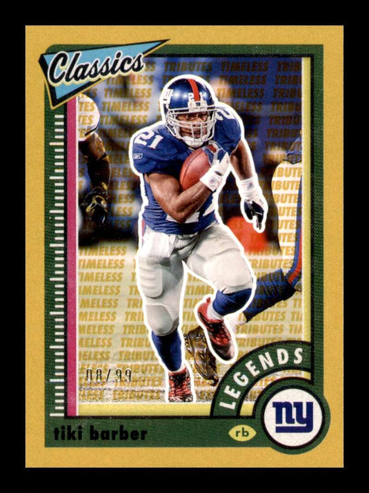 2022 Panini Classics Timeless Tributes Gold Tiki Barber 