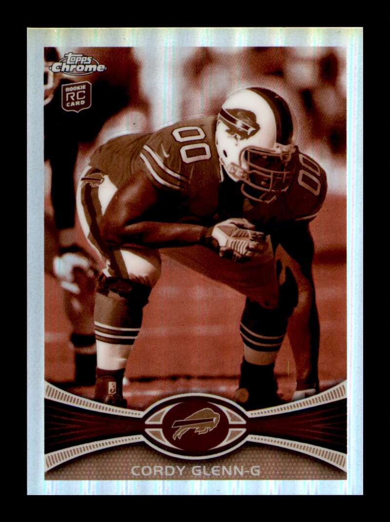 Load image into Gallery viewer, 2012 Topps Chrome Sepia Refractor Cordy Glenn #72 Rookie RC /99 Buffalo Bills  Image 1
