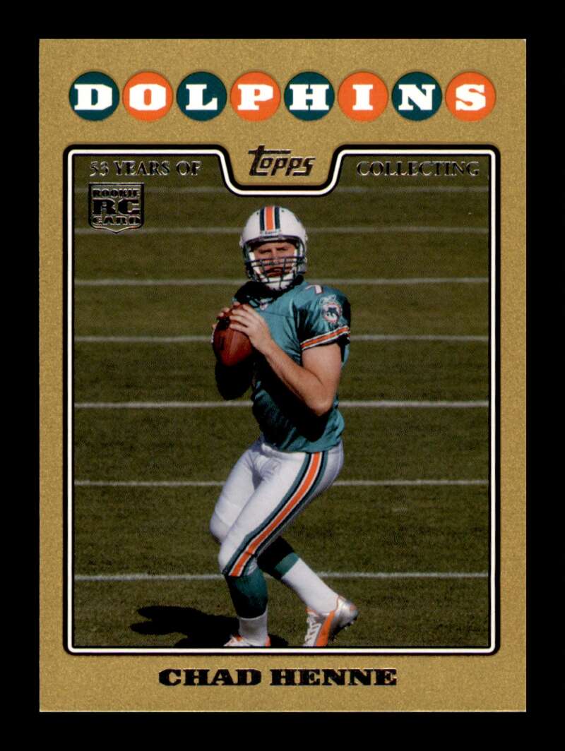 Load image into Gallery viewer, 2008 Topps Gold Chad Henne #334 Rookie RC /2008 Miami Dolphins  Image 1
