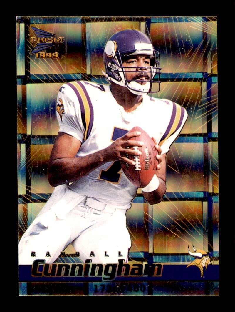 Load image into Gallery viewer, 1999 Pacific Prisms Holographic Gold Randall Cunningham #81 SP /480 Minnesota Vikings  Image 1
