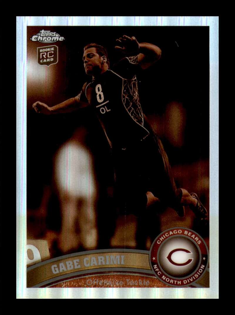 Load image into Gallery viewer, 2011 Topps Chrome Sepia Refractor Gabe Carimi #5 Bears Rookie RC /99 Image 1
