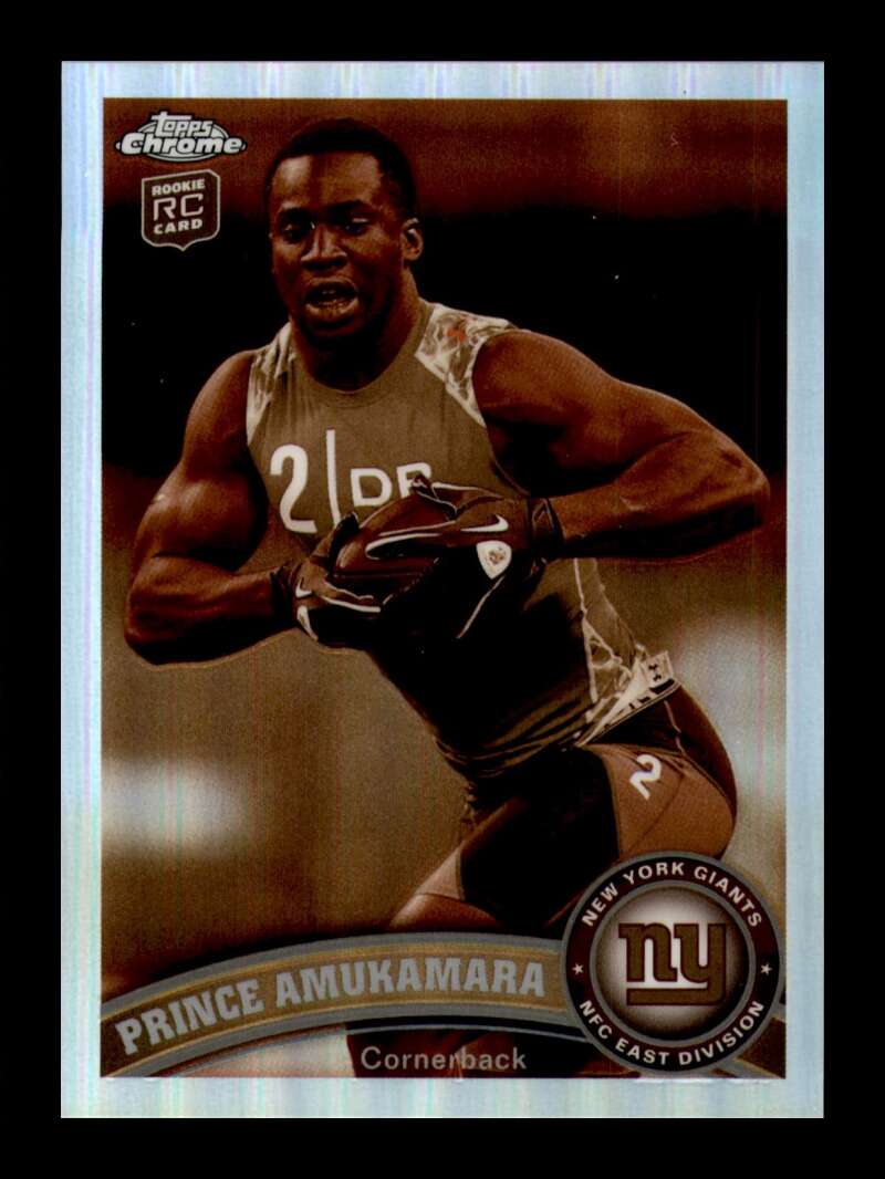 Load image into Gallery viewer, 2011 Topps Chrome Sepia Refractor Prince Amukamara #6 NY Giants /99 Image 1
