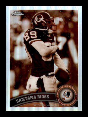 2011 Topps Chrome Sepia Refractor Santana Moss 