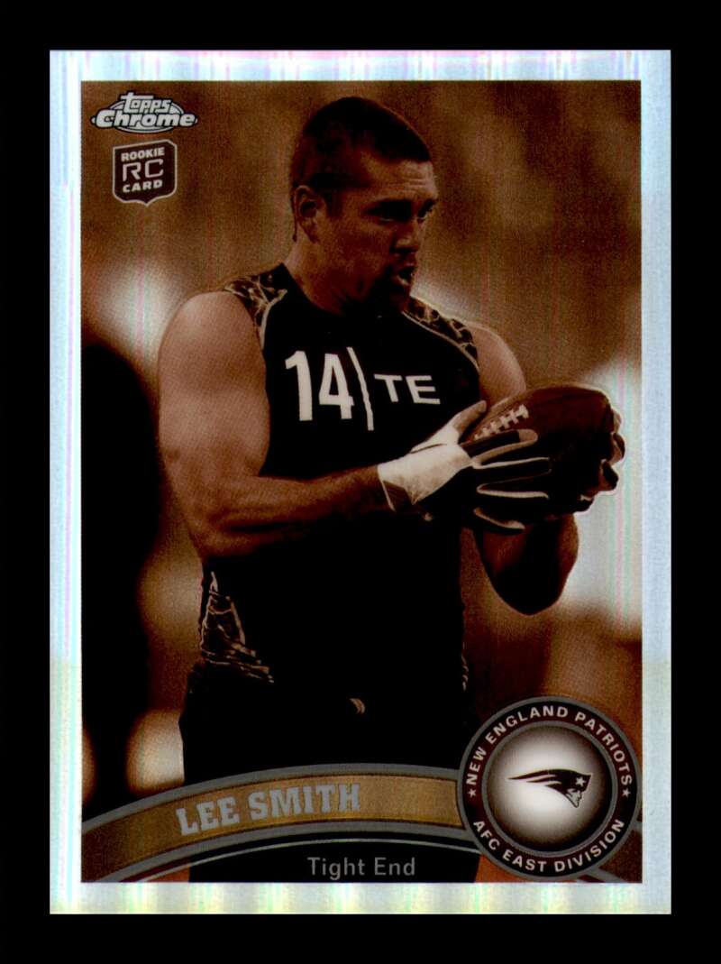 Load image into Gallery viewer, 2011 Topps Chrome Sepia Refractor Lee Smith #19 New England Patriots Rookie RC /99 Image 1
