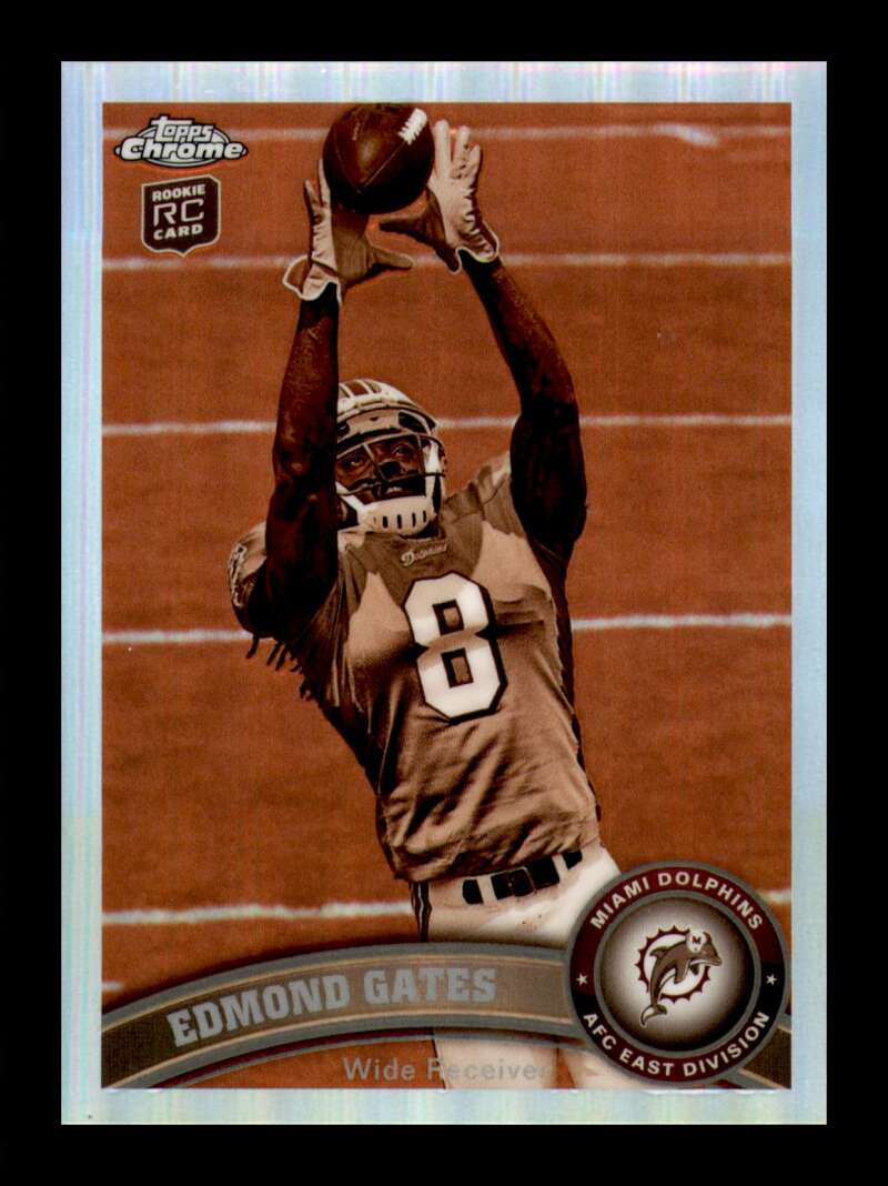 Load image into Gallery viewer, 2011 Topps Chrome Sepia Refractor Edmund Gates #22 Miami Dolphins Rookie RC /99 Image 1
