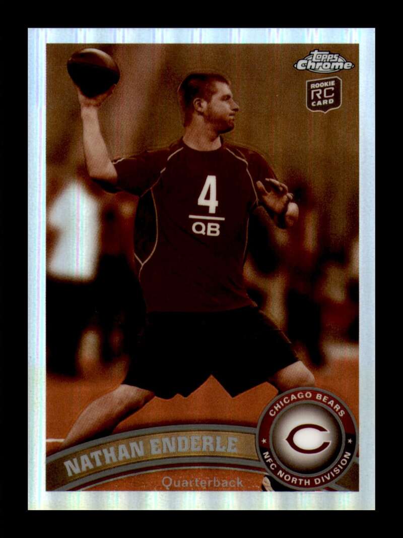 Load image into Gallery viewer, 2011 Topps Chrome Sepia Refractor Nathan Enderle #24 Chicago Bears Rookie RC /99 Image 1
