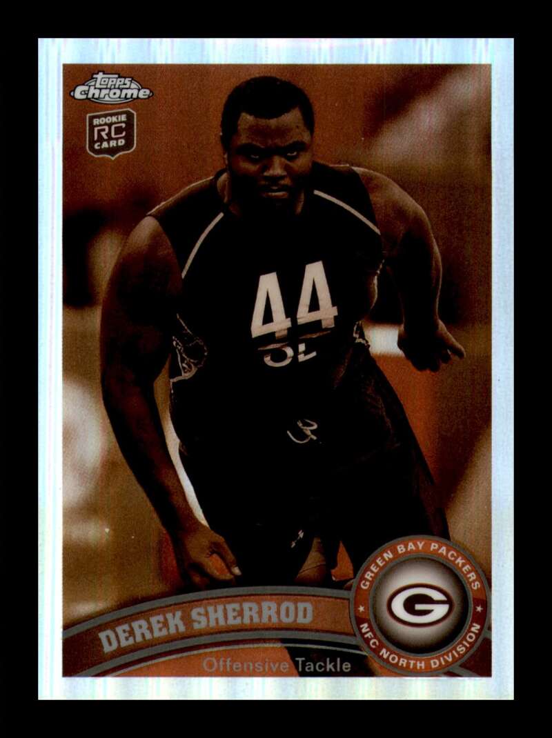 Load image into Gallery viewer, 2011 Topps Chrome Sepia Refractor Derek Sherrod #48 Green Bay Packers Rookie RC /99 Image 1
