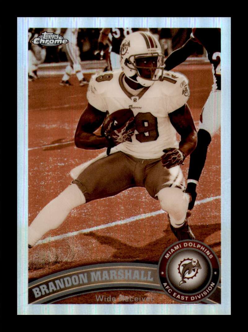 Load image into Gallery viewer, 2011 Topps Chrome Sepia Refractor Brandon Marshall #59 Miami Dolphins /99 Image 1
