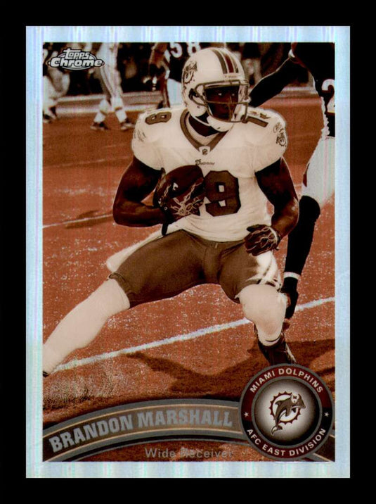 2011 Topps Chrome Sepia Refractor Brandon Marshall 