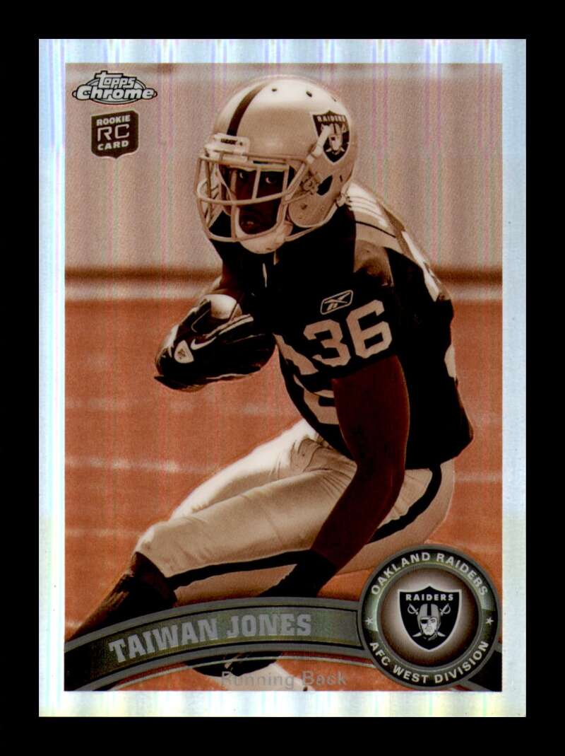 Load image into Gallery viewer, 2011 Topps Chrome Sepia Refractor Taiwan Jones #61 Oakland Raiders Rookie RC /99 Image 1
