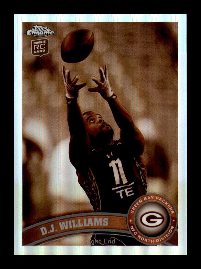 Load image into Gallery viewer, 2011 Topps Chrome Sepia Refractor D.J. Williams #65 Green Packers Rookie RC /99 Image 1
