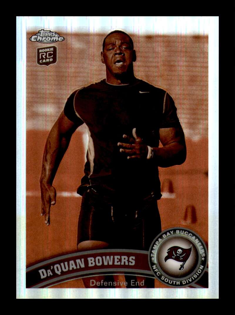 Load image into Gallery viewer, 2011 Topps Chrome Sepia Refractor Da&#39;Quan Bowers #72 Tampa Bay Buccaneers Rookie RC /99 Image 1
