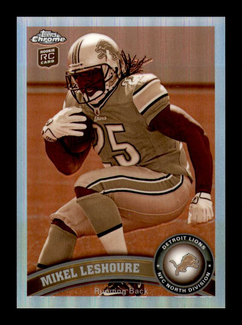 Load image into Gallery viewer, 2011 Topps Chrome Sepia Refractor Mikel Leshoure #74 Detroit Lions Rookie RC /99 Image 1
