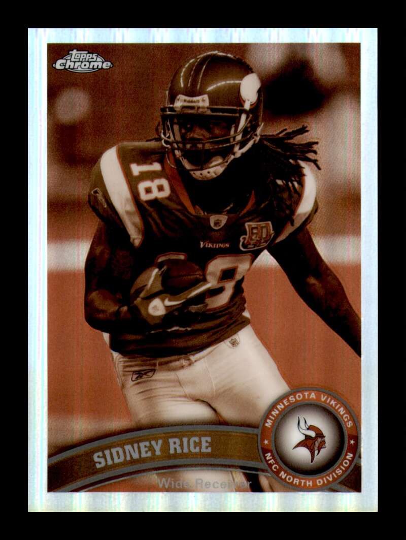 Load image into Gallery viewer, 2011 Topps Chrome Sepia Refractor Sidney Rice #84 Minnesota Vikings /99 Image 1
