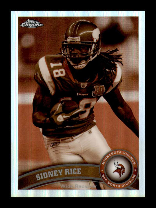 2011 Topps Chrome Sepia Refractor Sidney Rice 