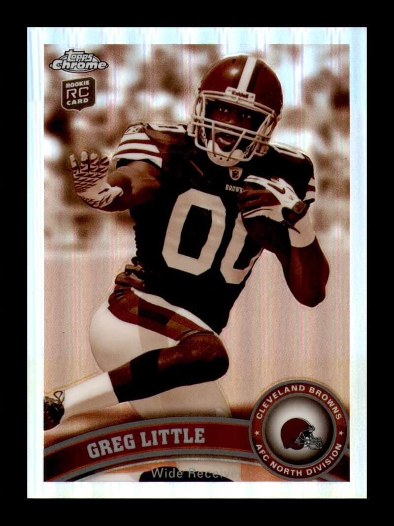 Load image into Gallery viewer, 2011 Topps Chrome Sepia Refractor Greg Little #88 Cleveland Browns Rookie RC /99 Image 1
