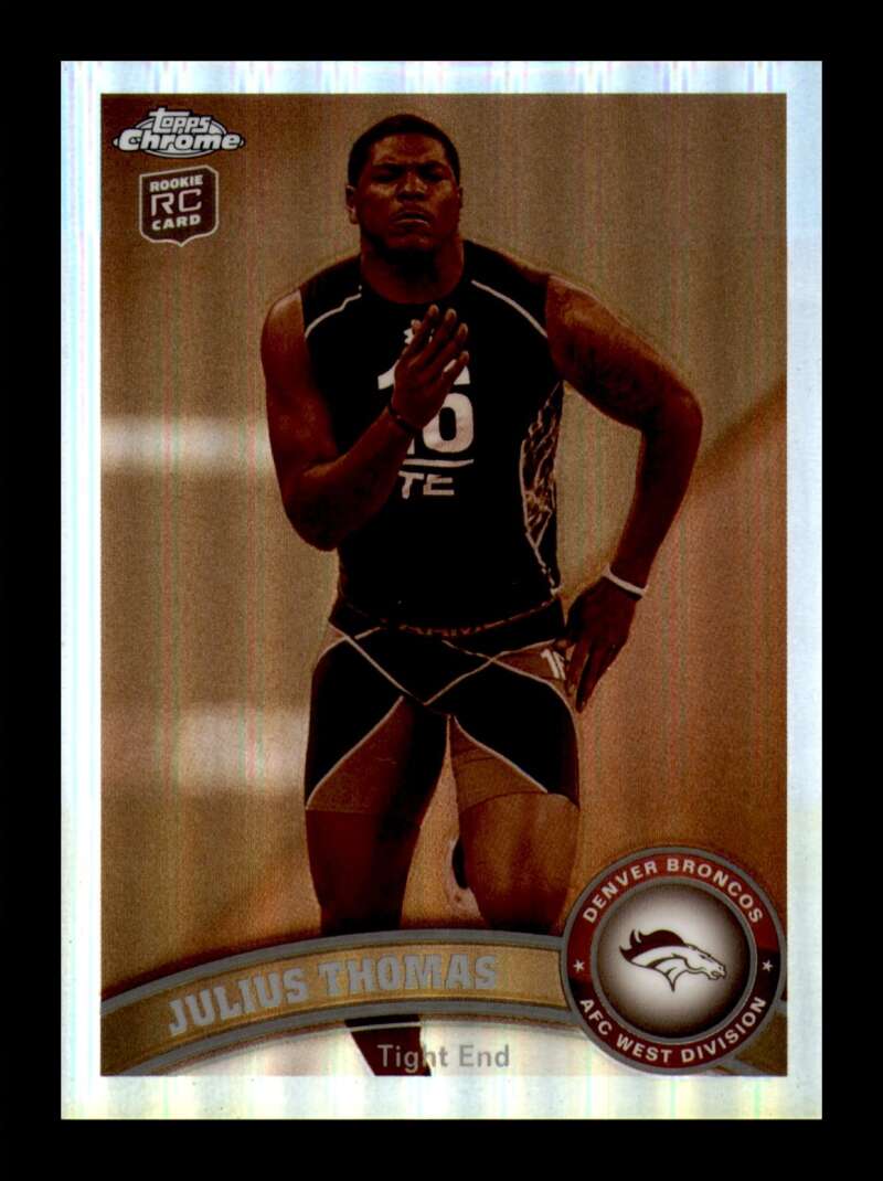 Load image into Gallery viewer, 2011 Topps Chrome Sepia Refractor Julius Thomas #92 Denver Broncos Rookie RC /99 Image 1
