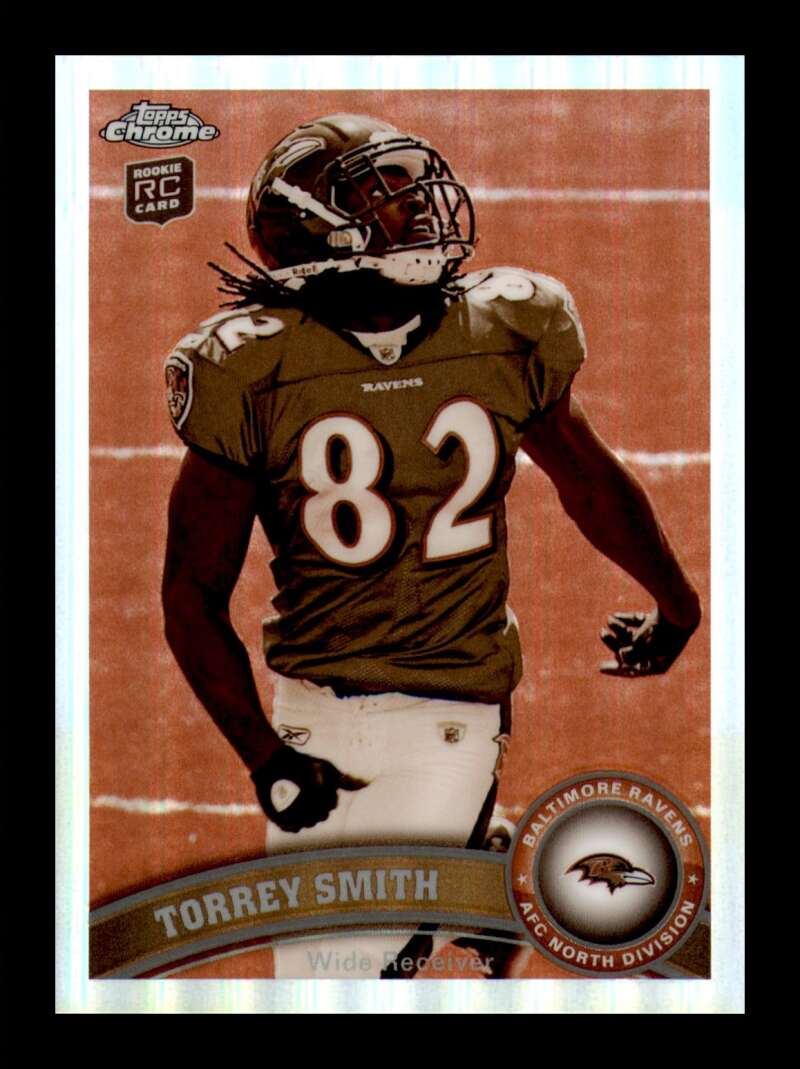 Load image into Gallery viewer, 2011 Topps Chrome Sepia Refractor Torrey Smith #97 Baltimore Ravens Rookie RC /99 Image 1
