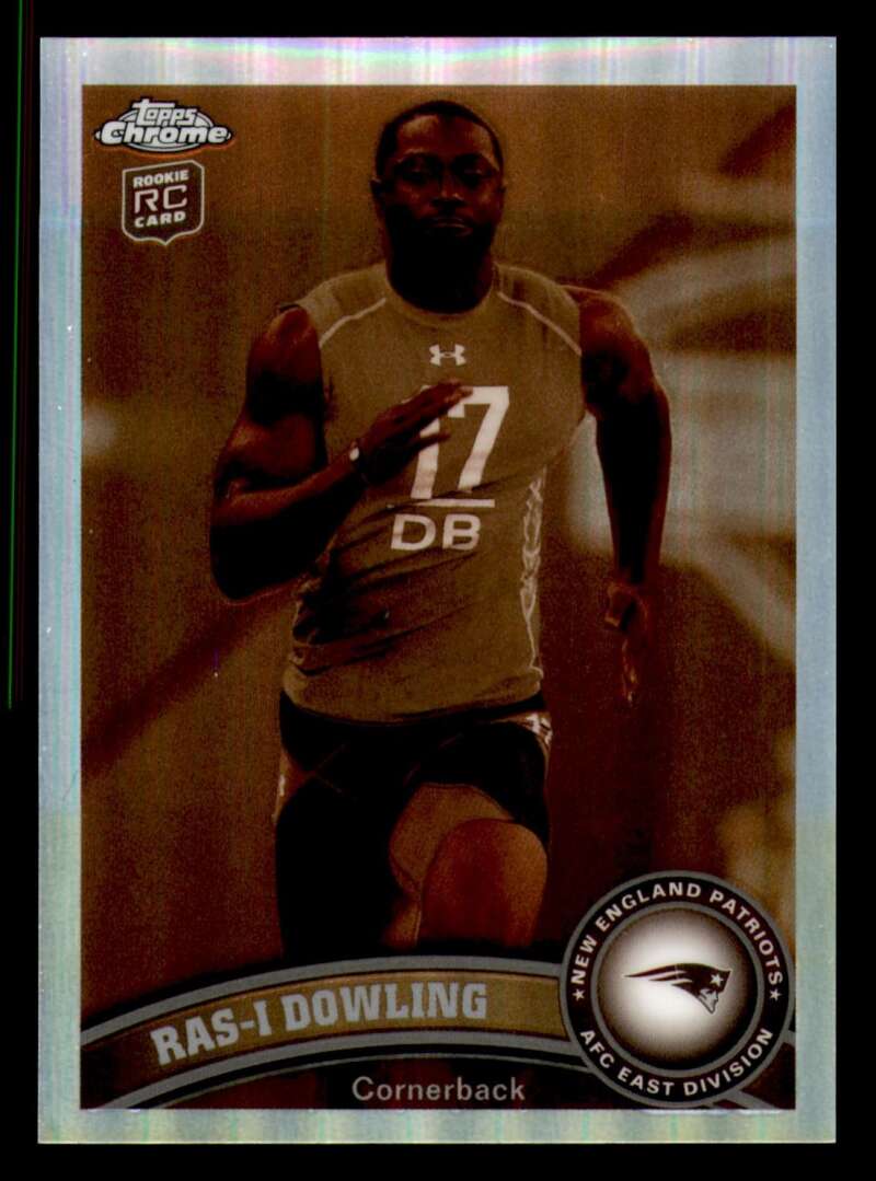 Load image into Gallery viewer, 2011 Topps Chrome Sepia Refractor Ras-I Dowling #109 New England Patriots Rookie RC /99 Image 1
