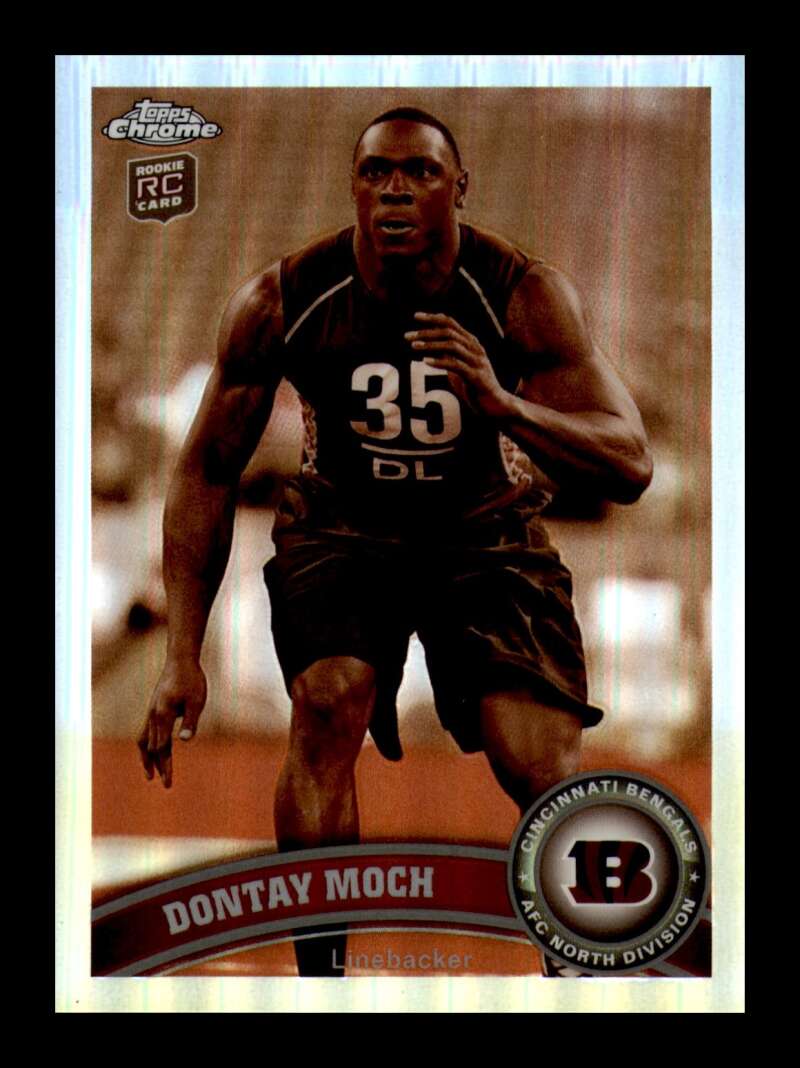 Load image into Gallery viewer, 2011 Topps Chrome Sepia Refractor Dontay Moch #113 Cincinnati Bengals Rookie RC /99 Image 1
