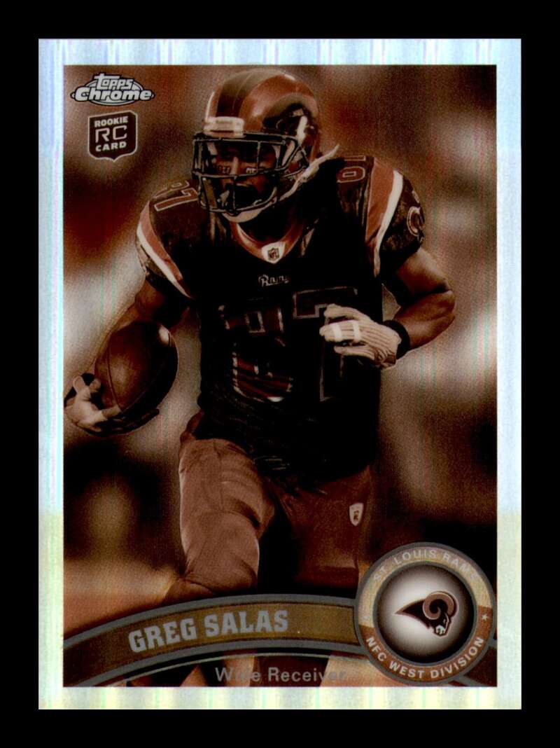 Load image into Gallery viewer, 2011 Topps Chrome Sepia Refractor Greg Salas #116 St Louis Rams Rookie RC /99 Image 1
