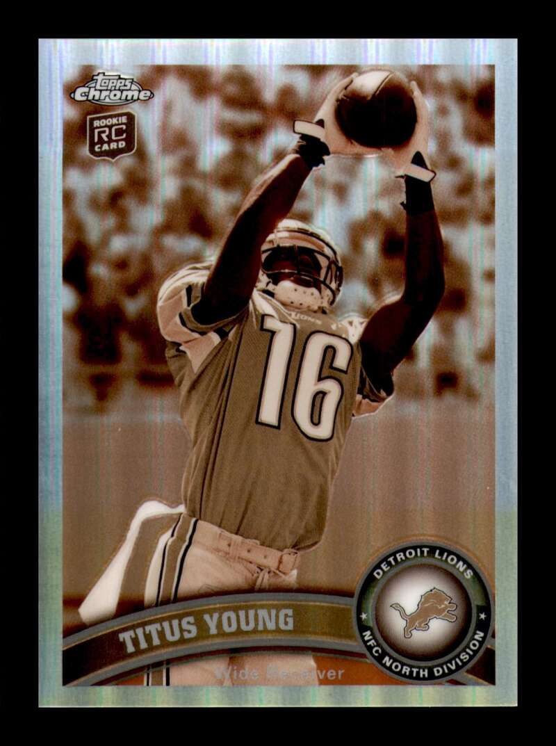 Load image into Gallery viewer, 2011 Topps Chrome Sepia Refractor Titus Young #137 Detroit Lions Rookie RC /99 Image 1
