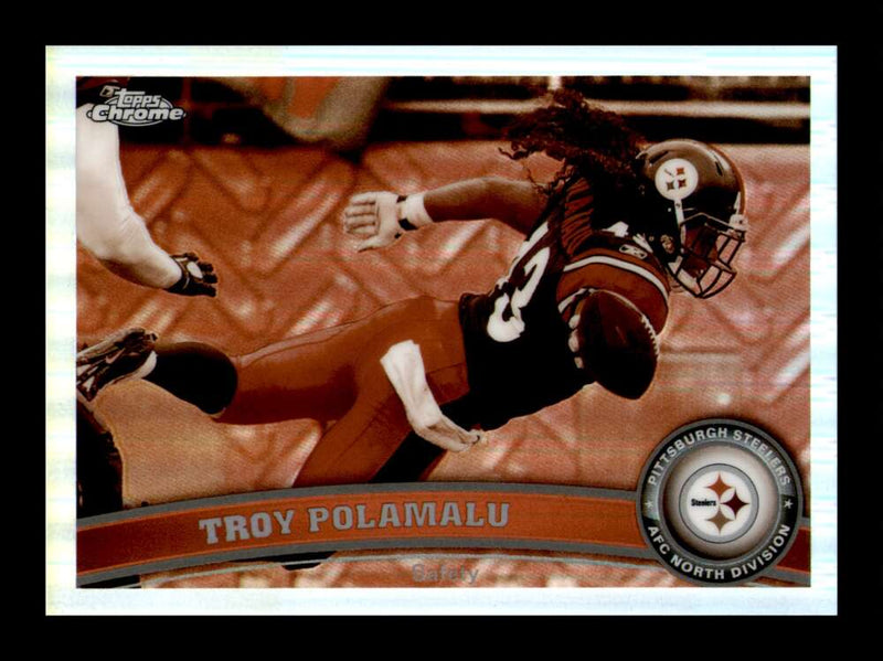 Load image into Gallery viewer, 2011 Topps Chrome Sepia Refractor Troy Polamalu #180 Pittsburgh Steelers /99 Image 1
