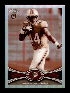 2012 Topps Chrome Sepia Refractor Lamar Miller 