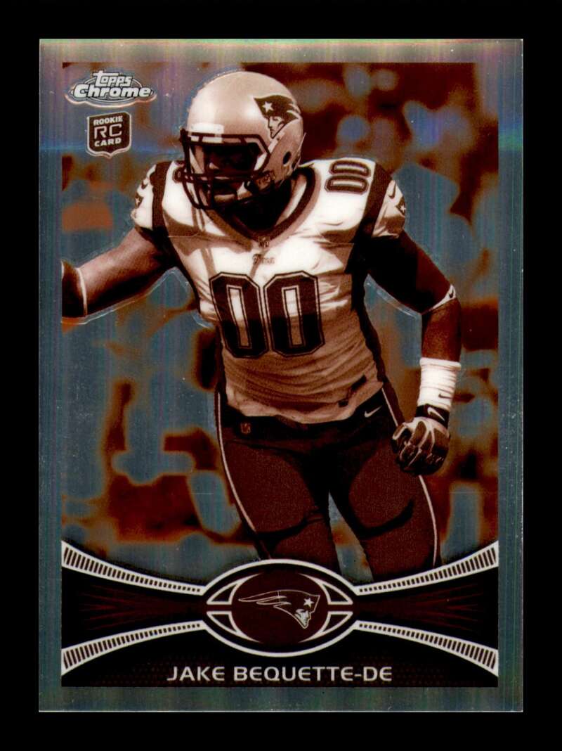 Load image into Gallery viewer, 2012 Topps Chrome Sepia Refractor Jake Bequette #42 New England Patriots Rookie RC /99  Image 1
