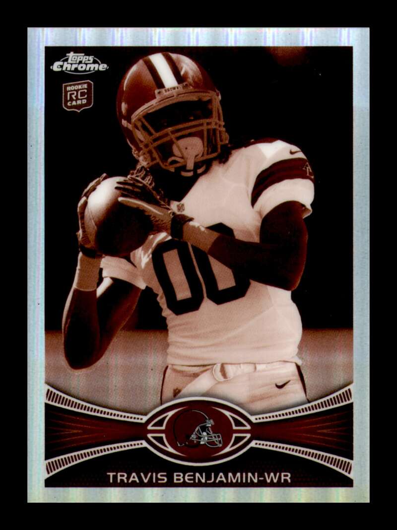 Load image into Gallery viewer, 2012 Topps Chrome Sepia Refractor Travis Benjamin #43 Cleveland Browns Rookie RC /99  Image 1
