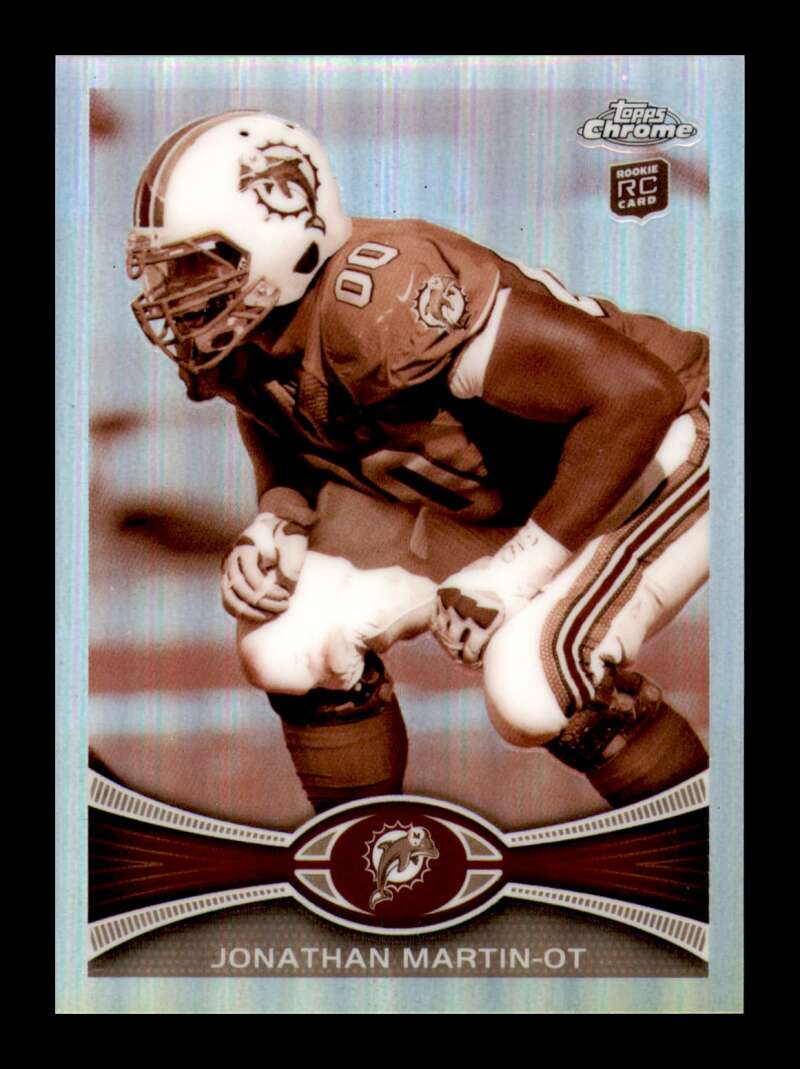 Load image into Gallery viewer, 2012 Topps Chrome Sepia Refractor Jonathan Martin #48 Miami Dolphins Rookie RC /99  Image 1
