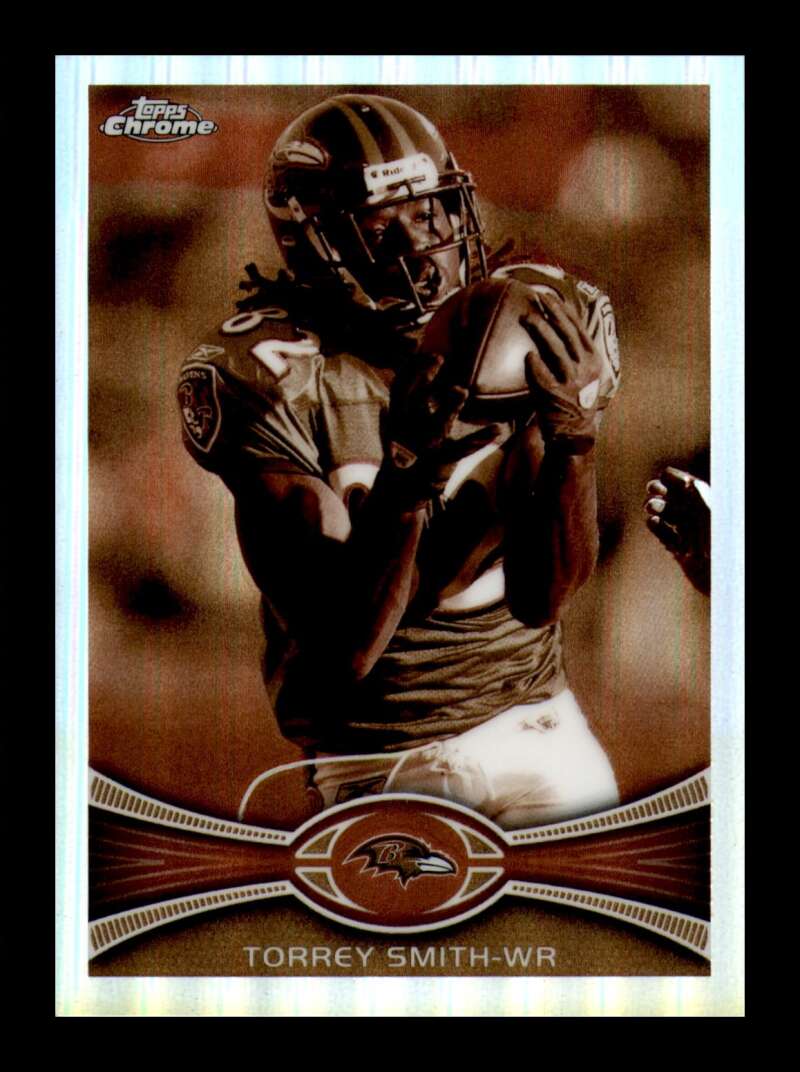 Load image into Gallery viewer, 2012 Topps Chrome Sepia Refractor Torrey Smith #52 Baltimore Ravens /99  Image 1
