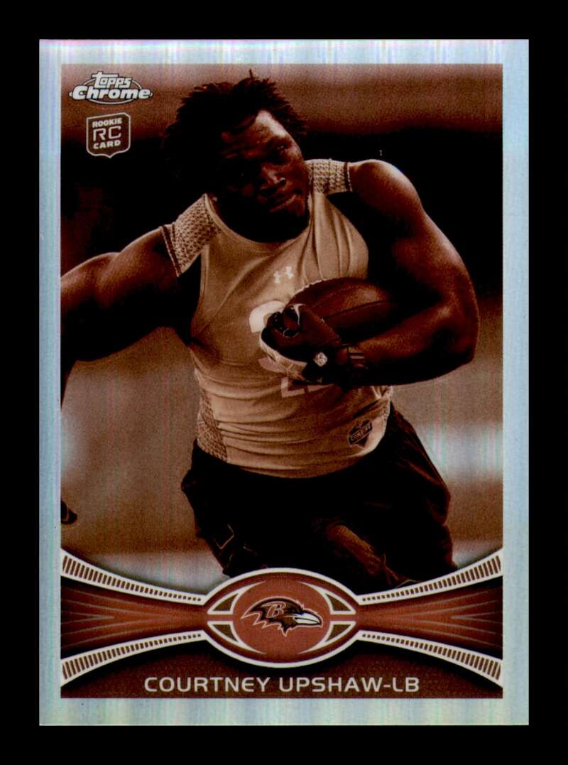 Load image into Gallery viewer, 2012 Topps Chrome Sepia Refractor Courtney Upshaw #71 Baltimore Ravens Rookie RC /99  Image 1
