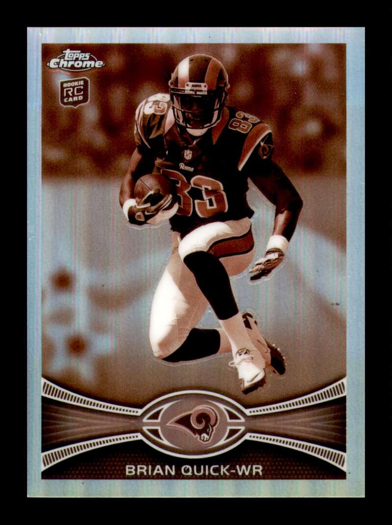 Load image into Gallery viewer, 2012 Topps Chrome Sepia Refractor Brian Quick #99 St. Louis Rams Rookie RC /99  Image 1
