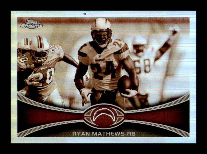 Load image into Gallery viewer, 2012 Topps Chrome Sepia Refractor Ryan Mathews #117 San Diego Chargers /99  Image 1
