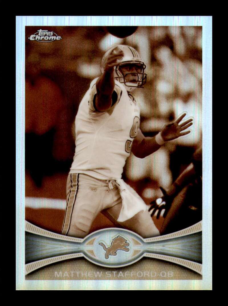 Load image into Gallery viewer, 2012 Topps Chrome Sepia Refractor Matthew Stafford #126 Detroit Lions /99  Image 1
